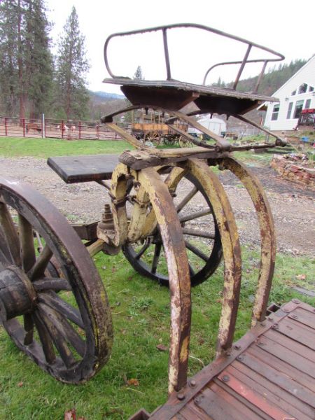 RARE ANTIQUE HORSE DRAWN FREIGHT WAGON