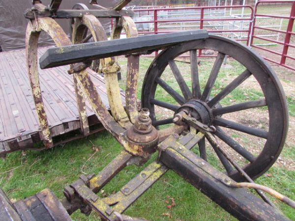 RARE ANTIQUE HORSE DRAWN FREIGHT WAGON