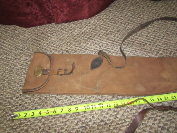 THREE VERY OLD  RIFLE SCABBOARDS 