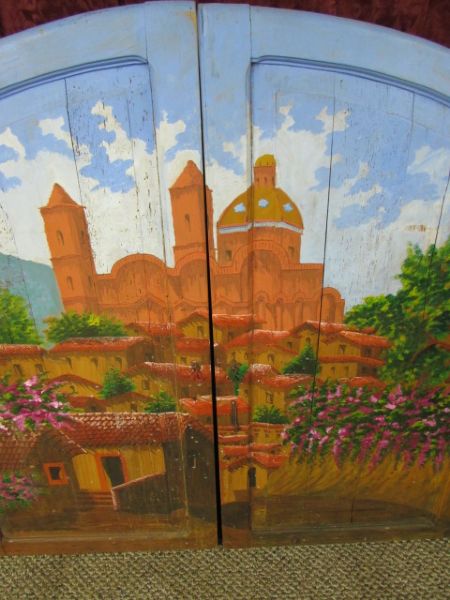 ARTE DE MEXICO HANDPAINTED DOORS  **THERE IS A RESERVE ON THIS ITEM**