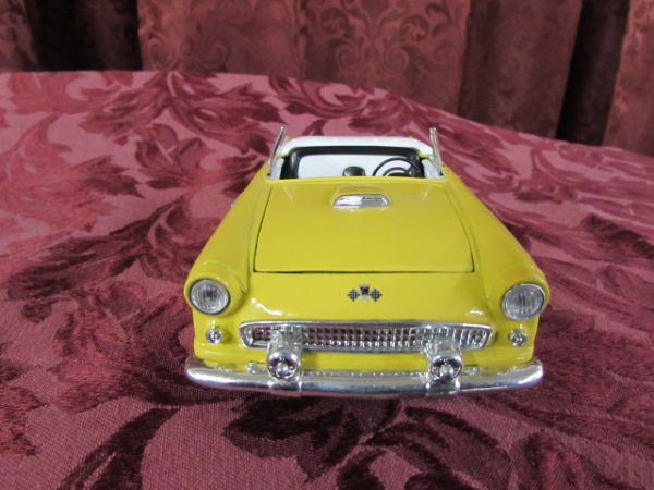DIE CAST COLLECTIBLE CARS - FORD WAGON & T-BIRD CONVERTIBLE