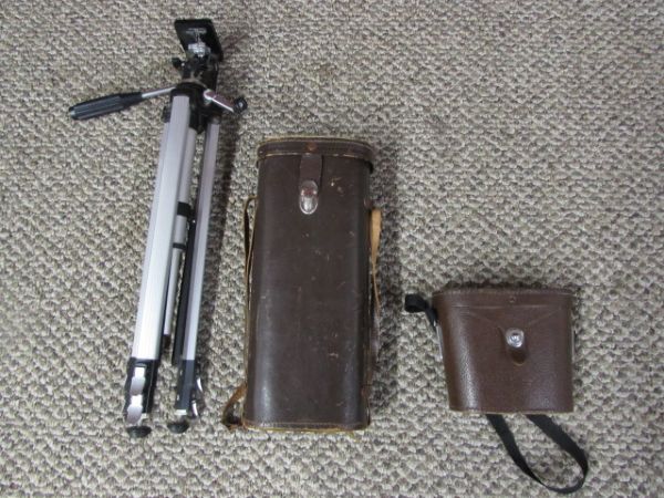 SPOTTING SCOPE, BINOCULARS, TRIPOD