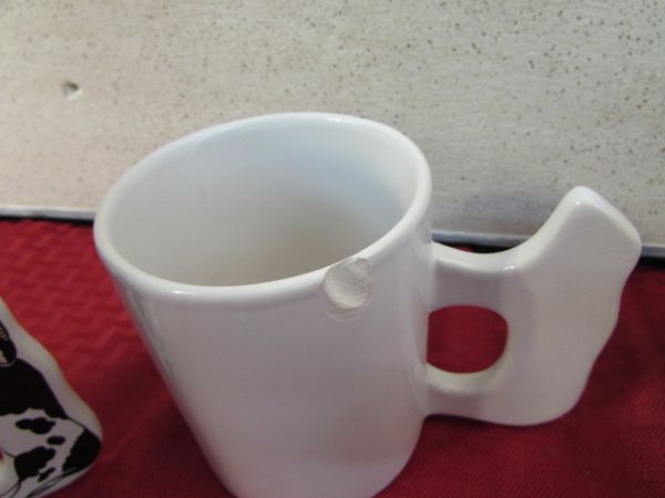 VERY COWFUL LOT - TEAPOT, MUGS & MORE