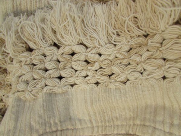 HEAVY, FRINGED BEDSPREAD