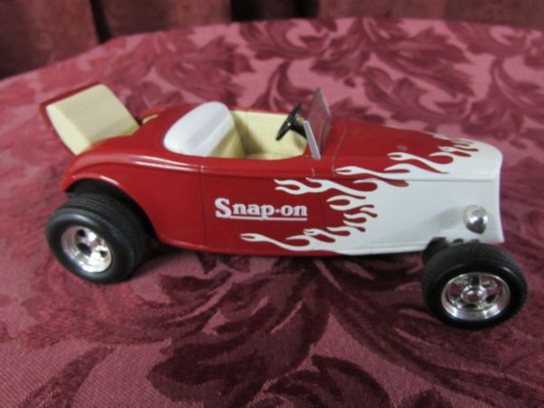 DIE CAST CARS - SNAP-ON ROADSTER & A T-BIRD