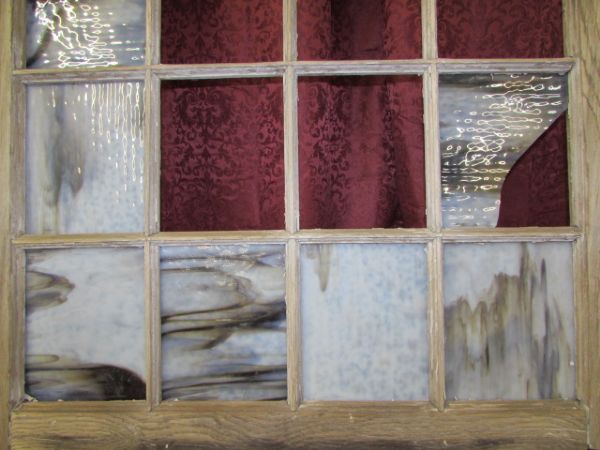 VINTAGE WOOD FRAMED ARCHED WINDOW