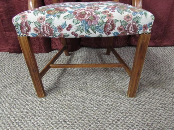 ANTIQUE  CHIPPENDALE LADDER BACK CHAIRS.