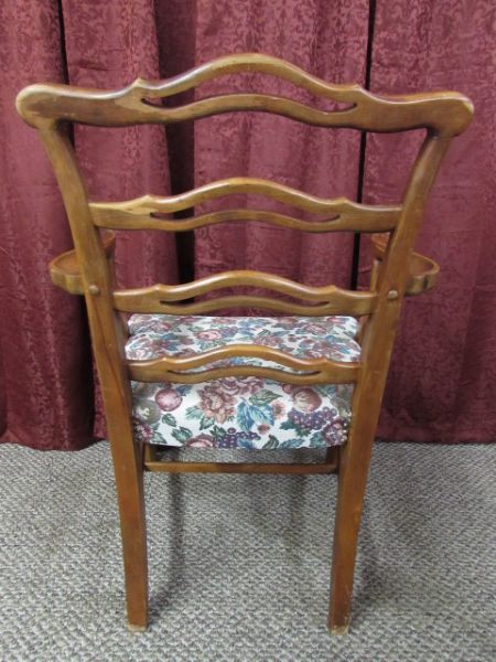 ANTIQUE  CHIPPENDALE LADDER BACK CHAIRS.