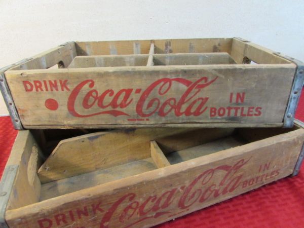 TWO AWESOME VINTAGE YREKA BOTTLING COCA COLA BOXES