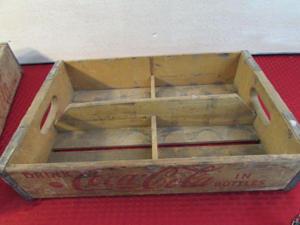 TWO AWESOME VINTAGE YREKA BOTTLING COCA COLA BOXES