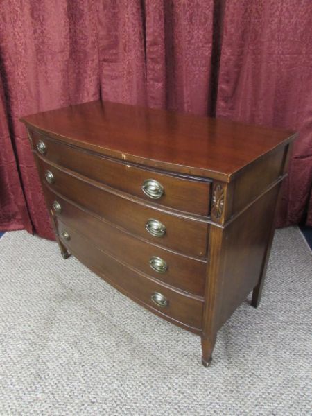 Lot Detail Vintage Drexel Bow Front Dresser