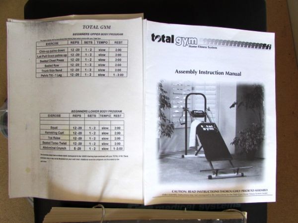 TOTAL GYM WITH ORIGINAL MANUALS