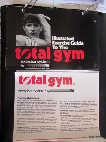 TOTAL GYM WITH ORIGINAL MANUALS