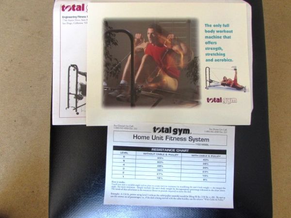 TOTAL GYM WITH ORIGINAL MANUALS