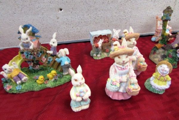 OVER 30 RESIN BUNNY FIGURINES