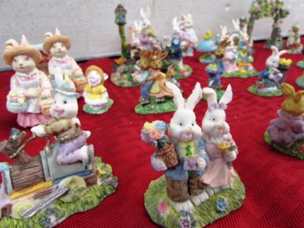 OVER 30 RESIN BUNNY FIGURINES