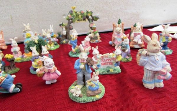 OVER 30 RESIN BUNNY FIGURINES