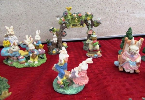 OVER 30 RESIN BUNNY FIGURINES