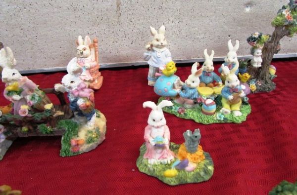 OVER 30 RESIN BUNNY FIGURINES