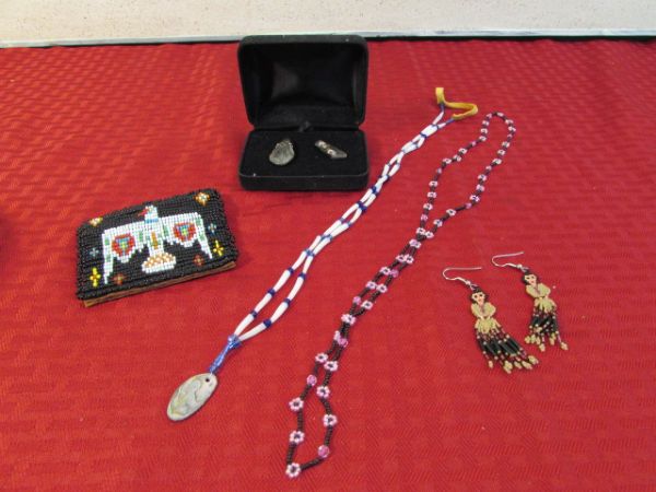 NATIVE AMERICAN - KARUK - BEADED JEWELRY