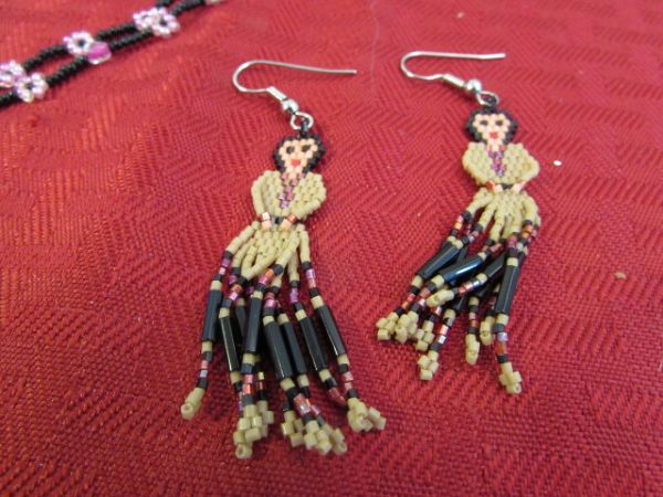 NATIVE AMERICAN - KARUK - BEADED JEWELRY