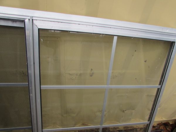 THREE ALUMINUM FRAMED WINDOWS