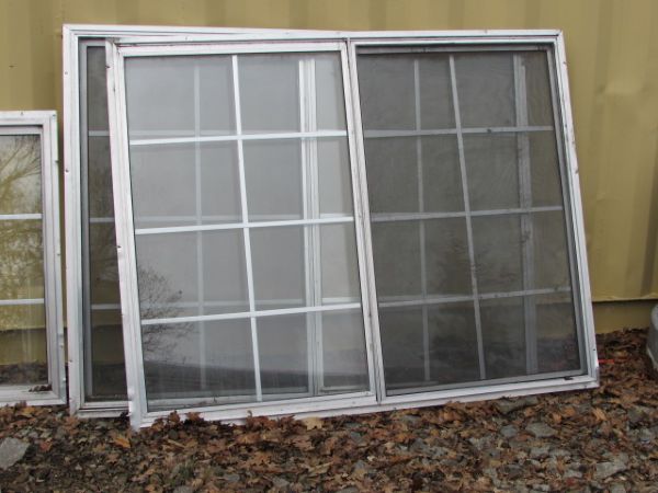 THREE ALUMINUM FRAMED WINDOWS