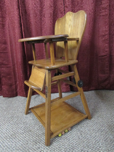 antique baby high chairs wooden
