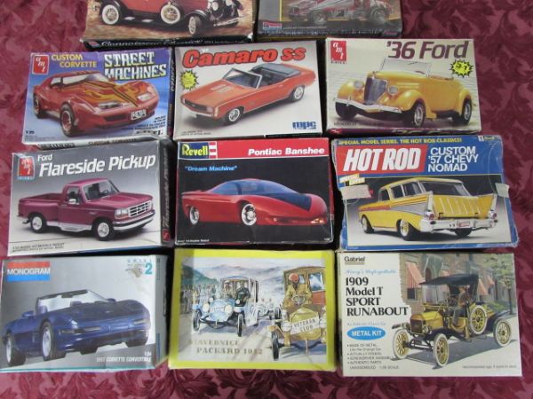 ELEVEN VINTAGE MODEL CAR KITS