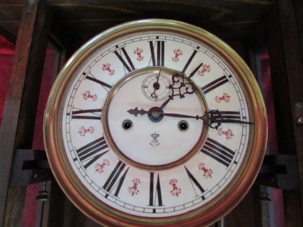 ANTIQUE GUSTAV BECKER WALL CLOCK  ***RESERVE***