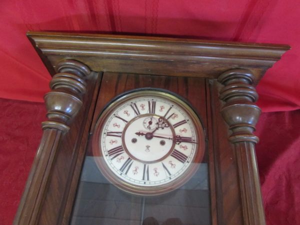 ANTIQUE GUSTAV BECKER WALL CLOCK  ***RESERVE***