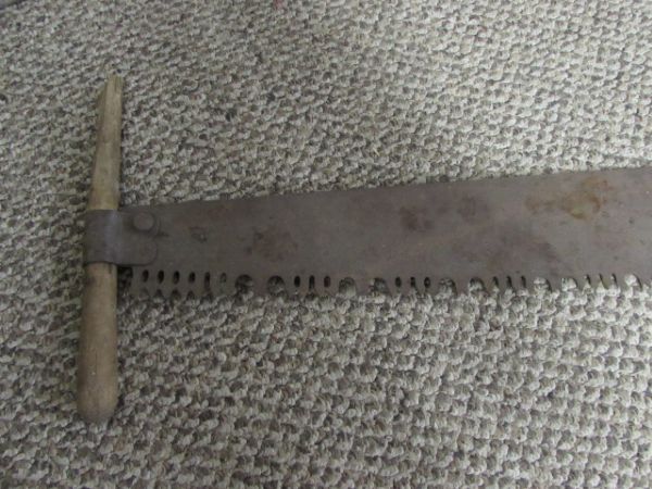 ANTIQUE TWO MAN CROSSCUT SAW