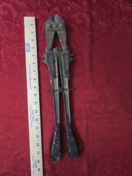 TWO  BOLT CUTTERS, ONE VINTAGE