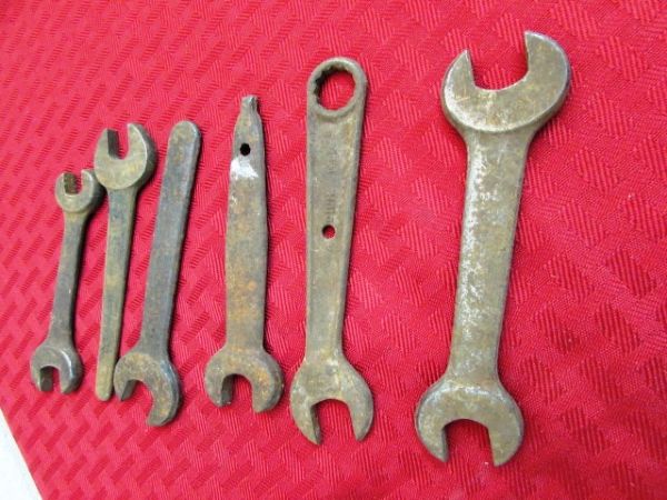 LOTS OF VINTAGE WRENCHES.  