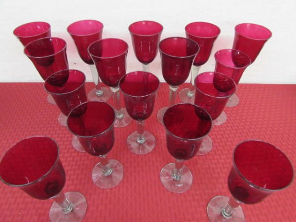 BEAUTIFUL RED WINE GOBLETS