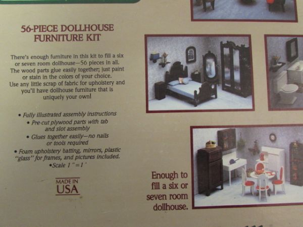 VINTAGE DOLL HOUSE &  FURNITURE KITS