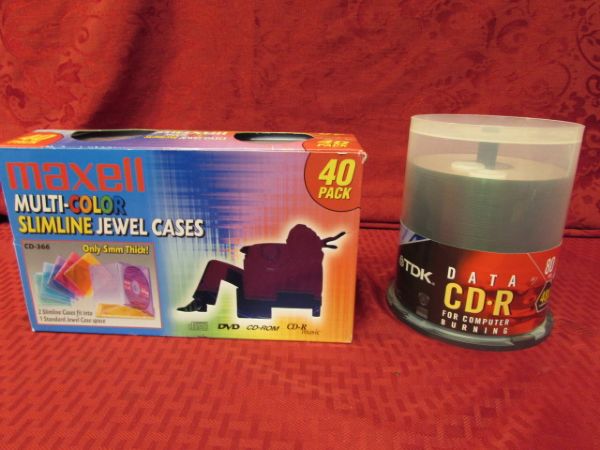 CD-R DISKS & SLIMLINE JEWEL CASES