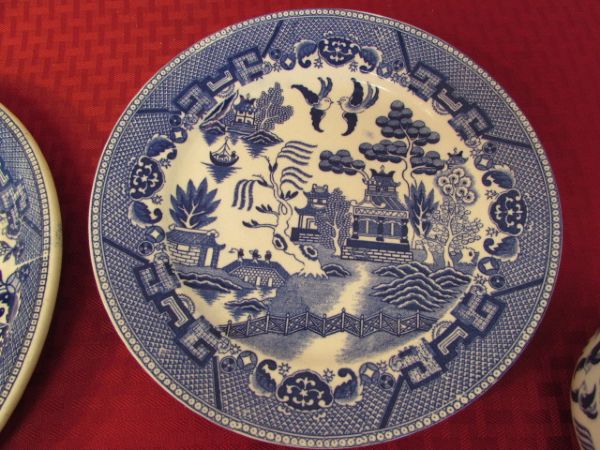 BLUE WILLOW DISHES MADE IN JAPAN