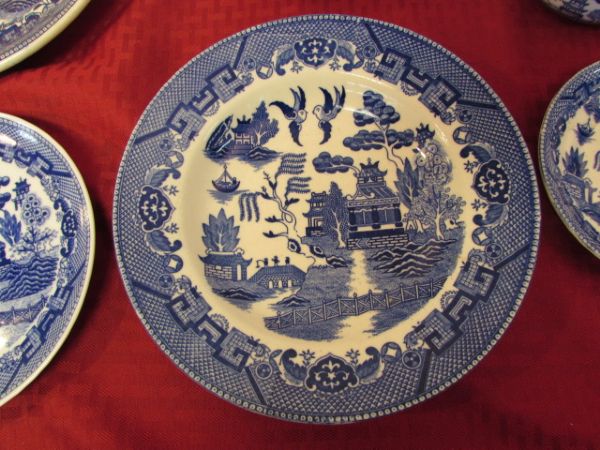 BLUE WILLOW DISHES MADE IN JAPAN