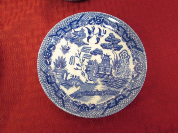 BLUE WILLOW DISHES MADE IN JAPAN