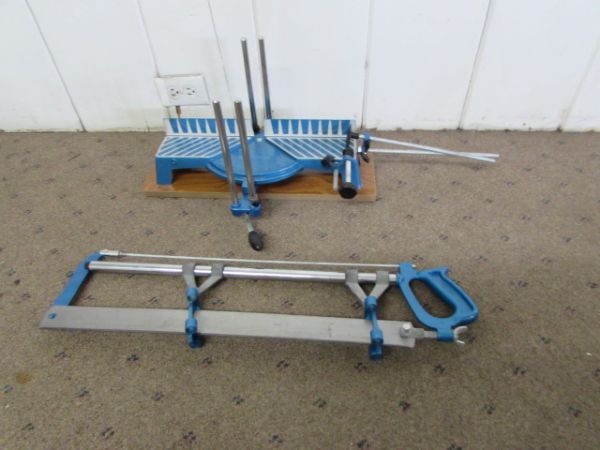 MITER SAW, STAND, CLAMPS AND GUIDES