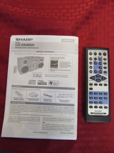 SHARP 5 DISC  CHANGER MINI- COMPONENT - MP 3 COMPATIBLE