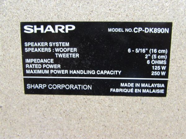 SHARP 5 DISC  CHANGER MINI- COMPONENT - MP 3 COMPATIBLE