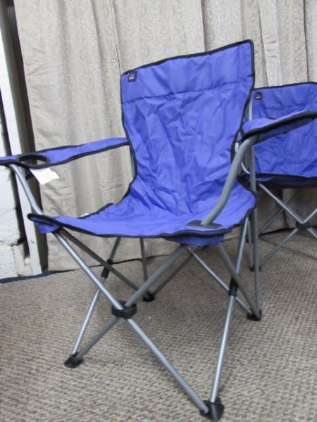 CANVAS SPORT FOLDING CHAIRS & TABLE