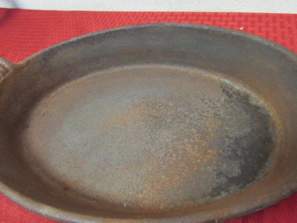 CAST IRON CASSEROLE PANS CAST IRON SKILLET & STEEL COLD HANDLE PANS