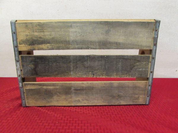 VINTAGE WOODEN ROYAL CROWN COLA CRATE