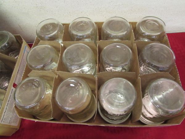 FOUR DOZEN KERR & BALL CANNING  JARS WITH LIDS