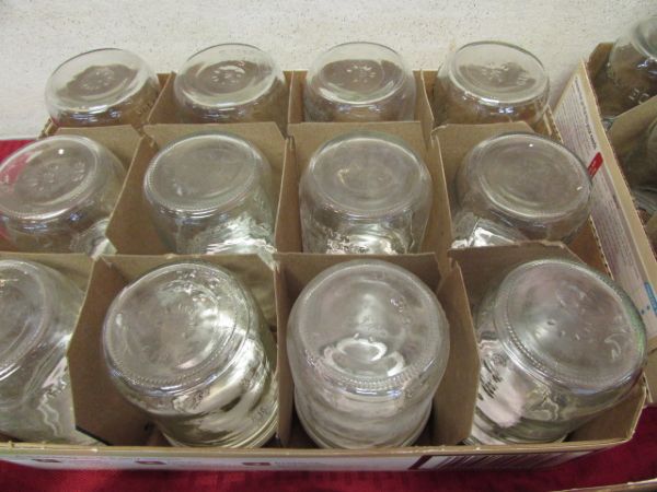 FOUR DOZEN KERR & BALL CANNING  JARS WITH LIDS