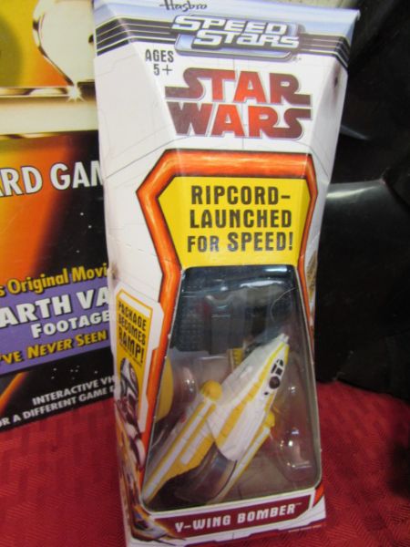 STAR WARS INTERACTIVE VIDEO BOARD GAME,  SPEED STAR, CLASSIC FIGURES & MORE