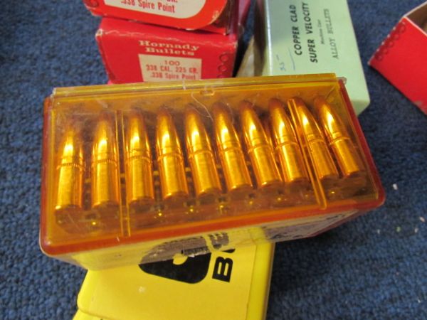 25 - 38 cal BULLETS AND CAPS FOR RELOADING